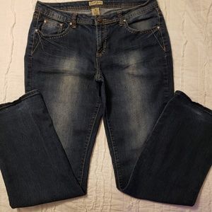 Dark denim jeans